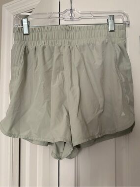 Women's Light Sage Athletic Shorts with Elastic Waist